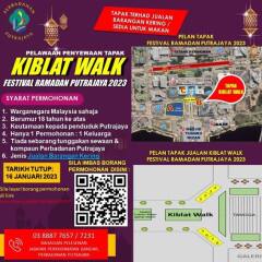 Pelawaan Penyewaan Tapak Kiblat Walk Festival Ramadan Putrajaya 2023