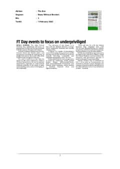 FT Day events to focus on Underpriviliged