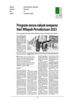 Program mesra rakyat sempena Hari Wilayah Persekutuan 2023