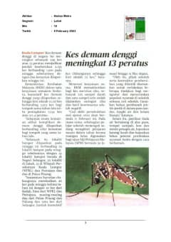 Kes demam denggi meningkat 13 peratus
