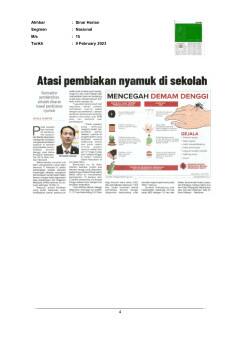 Atasi pembiakan nyamuk di sekolah