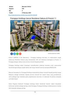 Putrajaya Holdings lancar Residensi Sakura di Presint 11