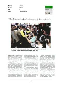 PM arah jentera kerajaan bantu mangsa terjejas banjir Johor