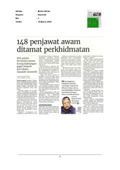 148 penjawat awam ditamat perkhidmatan
