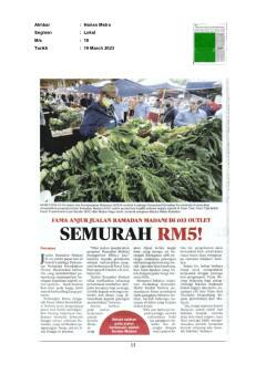 Fama anjur jualan Ramadan Madani di 103 Outlet Semurah RM5