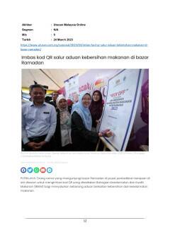 Imbas kod QR salur aduan kebersihan makanan di bazar Ramadan