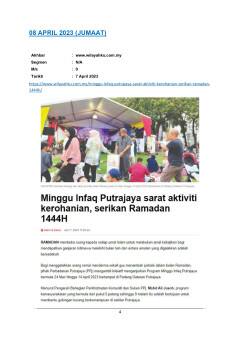 Minggu Infaq Putrajaya sarat aktiviti kerohanian, serikan Ramadan 144H