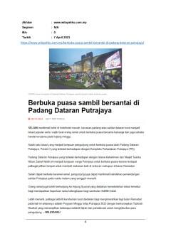 Berbuka puasa sambil bersantai di Padang Dataran Putrajaya