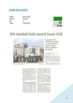 JPA tambah baik award tunai GCR
