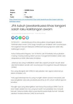 JPA tubuh jawatankuasa khas tangani salah laku kakitangan awam