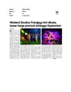 Wetland Studios Putrajaya kini dibuka, tawar harga promosi sehingga September