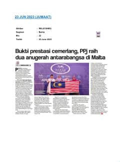 Bukti prestasi anugerah cemerlang, PPj raih dua anugerah antarabangsa di Malta