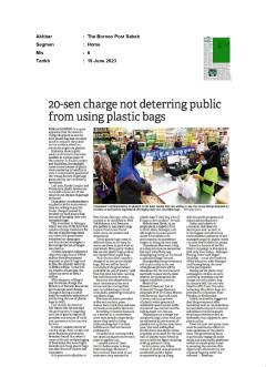20-sen charge not deterring public from using plastic bags