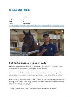 Skil Bestari: Asas Penjagaan Kuda