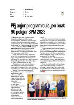 PPj anjur program tuisyen buat 90 pelajar SPM 2023