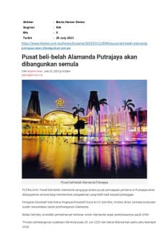 Pusat beli-belah Alamanda Putrajaya akan dibangunkan semula