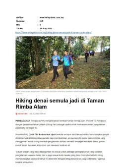 Hiking denai semula jadi di Taman Rimba Alam