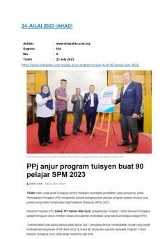 PPj anjur program tuisyen buat 90 pelajar SPM 2023