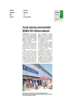 Jual ayam serendah RM8.50 diteruskan