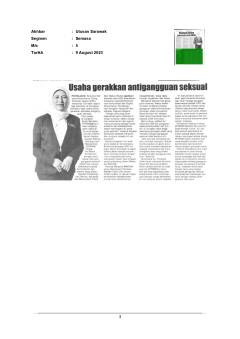Usaha gerakkan antigangguan seksual