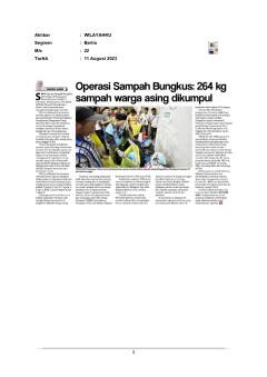 Operasi Sampah Bungkus: 264 kg sampah warga asing dikumpul