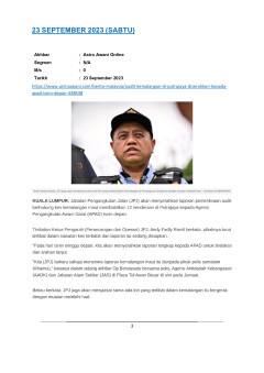 Audit kemalangan di Putrajaya diserahkan kepada APAD Isnin depan