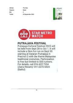 Putrajaya Cultural Festival 2023