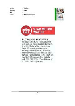 Putrajaya Cultural Festival 2023