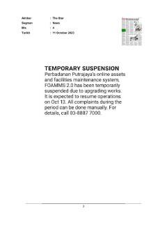 FOAMMS 2.0 has been temporarily suspended