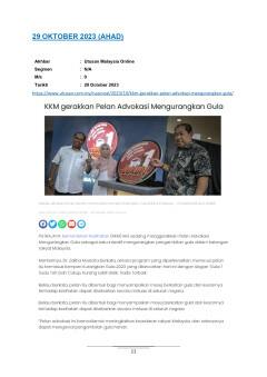 KKM gerakkan Pelan Advokasi Mengurangkan Gula