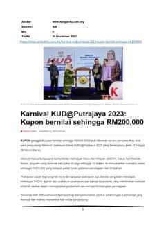 Karnival KUD@Putrajaya 2023: Kupon bernilai sehingga RM200,000