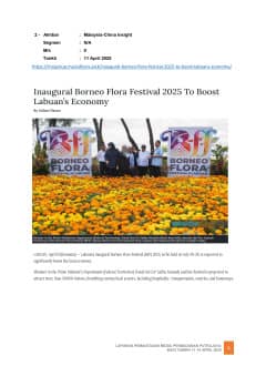Inaugural Borneo Flora Festival 2025 to Boost Labuan's Economy