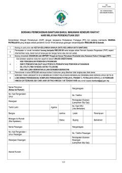 Borang Permohonan Baucer Makanan Kenduri Rakat Sempena Hari Wilayah Persekutuan 2021