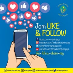 Jom! Semua Warga PPj , Warga Putrajaya dan Warga Malaysia kita "likes, Follow, share & tag" Perbadanan Putrajaya atas spirit Keluarga Malaysia