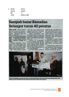 SAMPAH BAZAR RAMADAN SELANGOR TURUN 40 PERATUS
