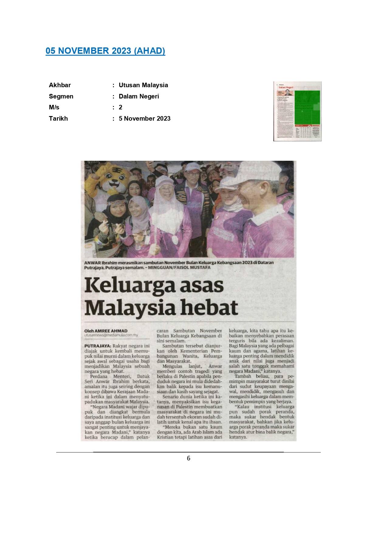 Keluarga asas Malaysia hebat