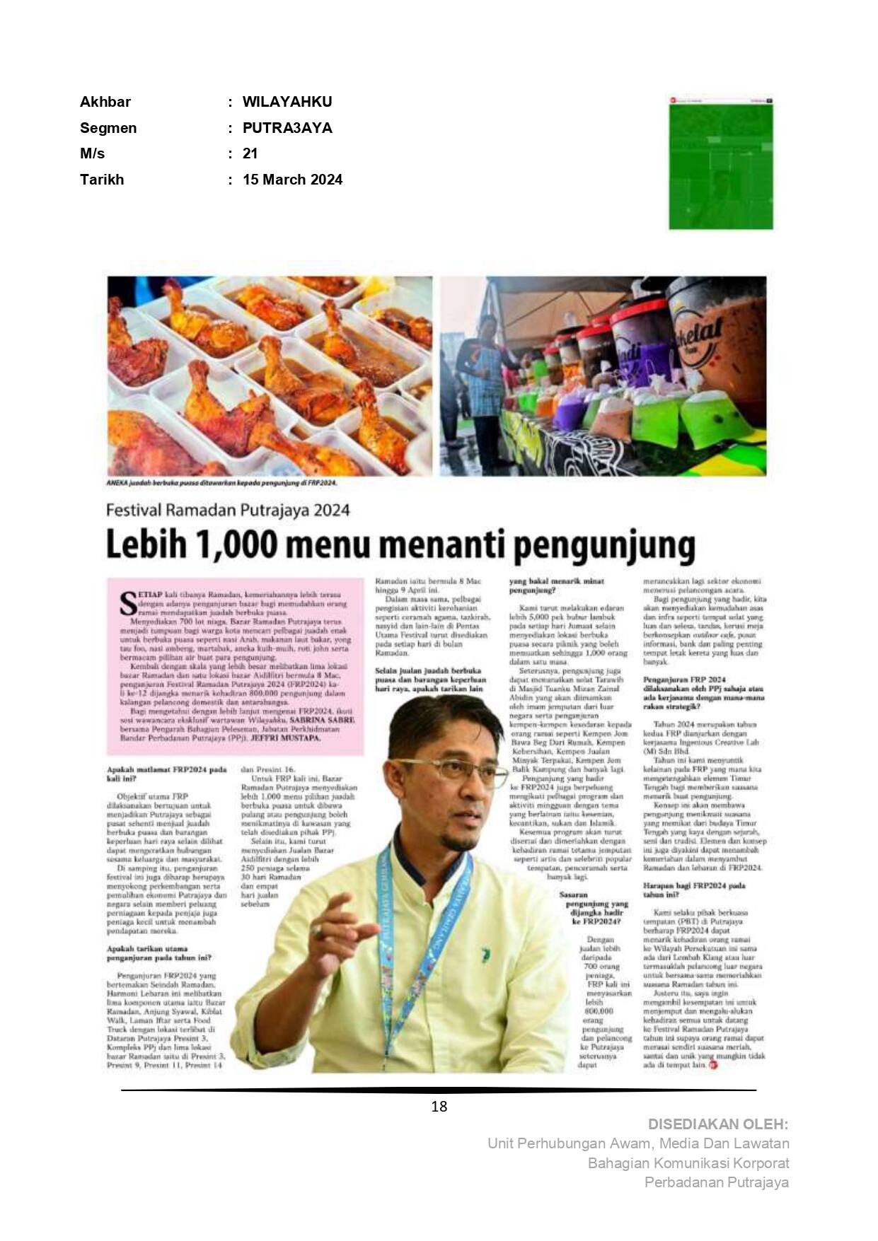 Lebih 1,000 menu menanti pengunjung