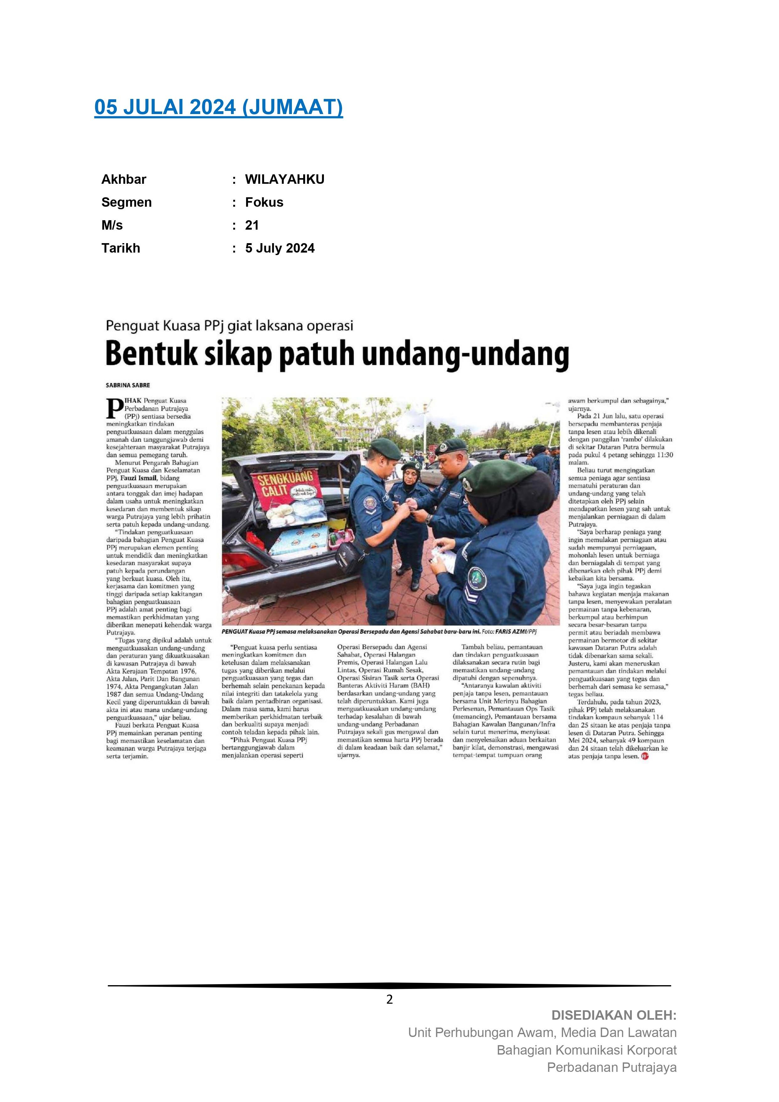 Bentuk sikap patuh undang-undang