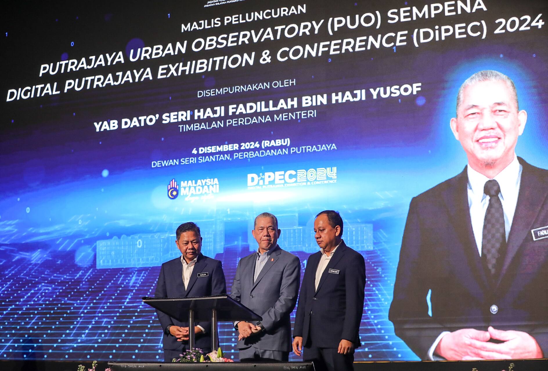 MAJLIS PELANCARAN PUTRAJAYA URBAN OBSERVATORY (PUO) SEMPENA DIGITAL EXHIBITION & CONFERENCE (DiPEC) 2024
