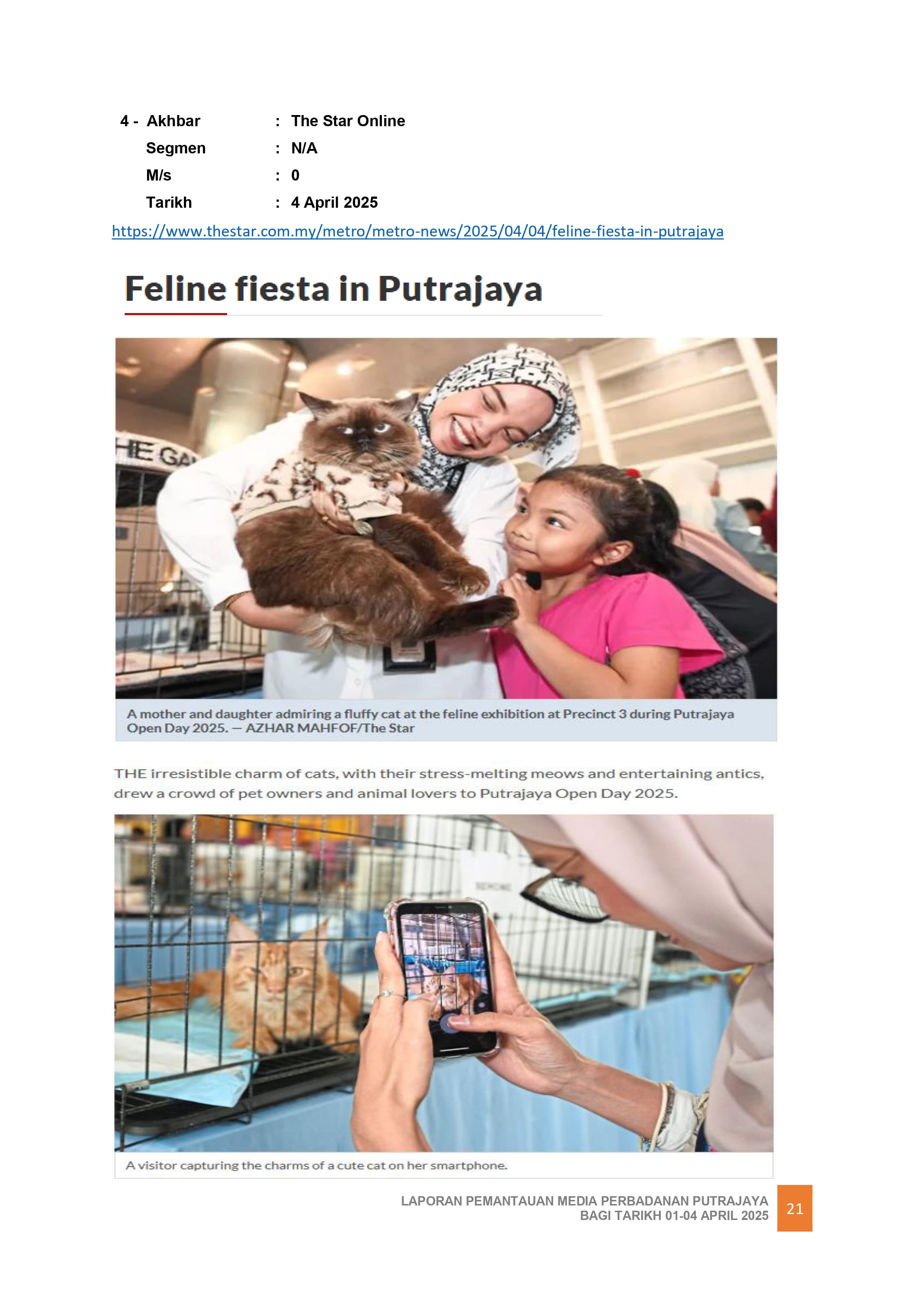 Feline Fiesta in Putrajaya