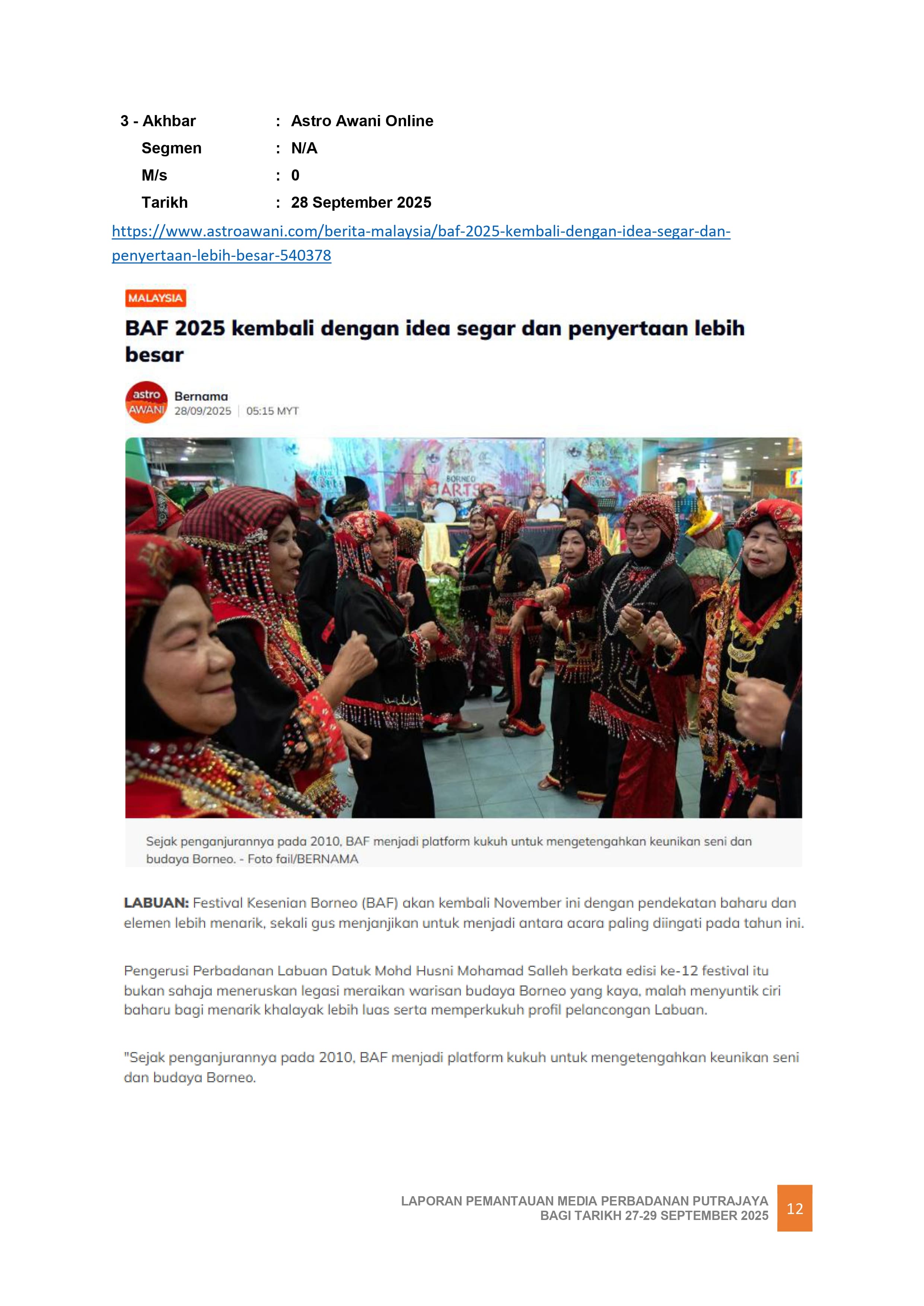 BAF 2025 KEMBALI DENGAN IDEA SEGAR DAN PENYERTAAN LEBIH BESAR