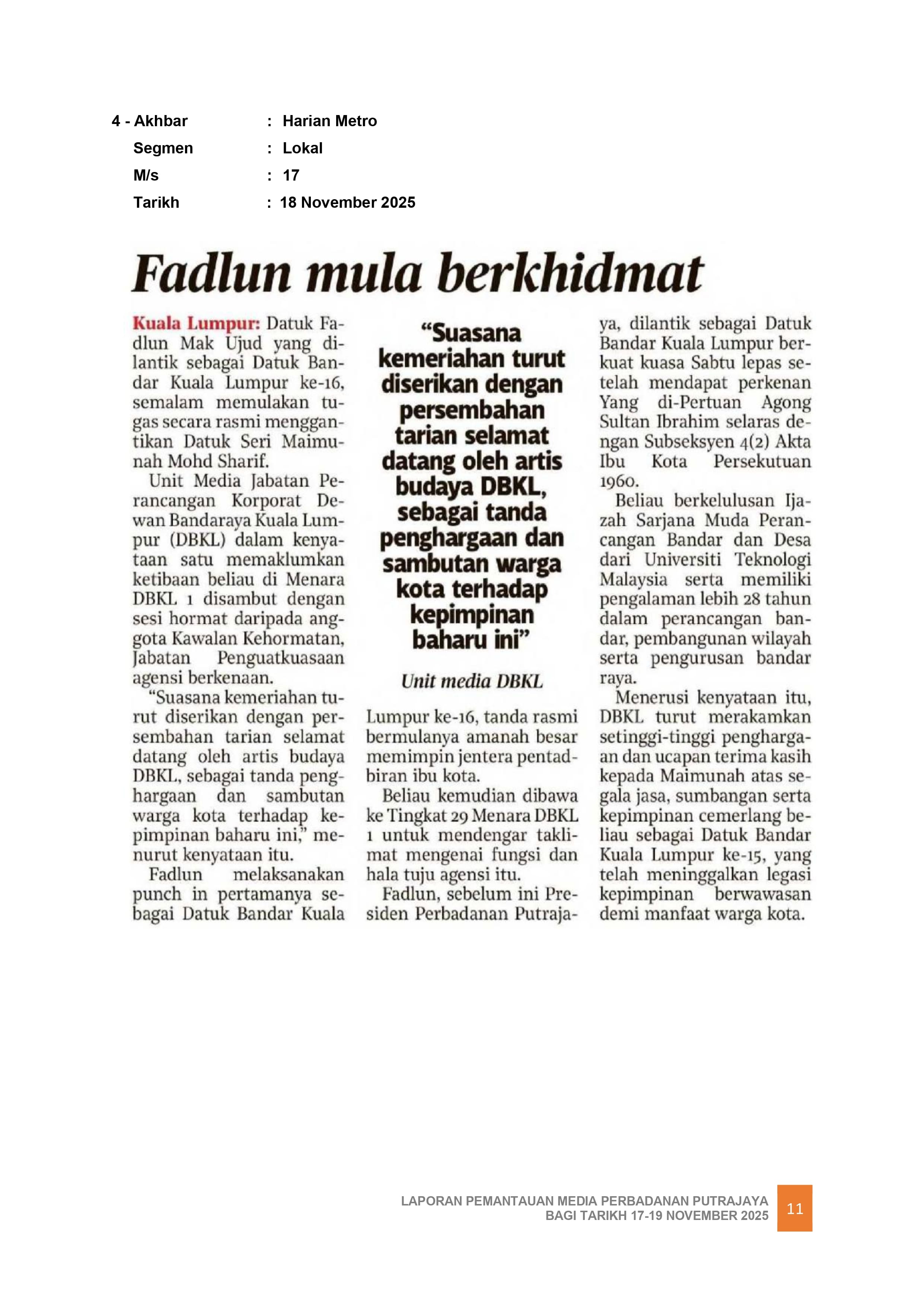 FADLUN MULA BERKHIDMAT
