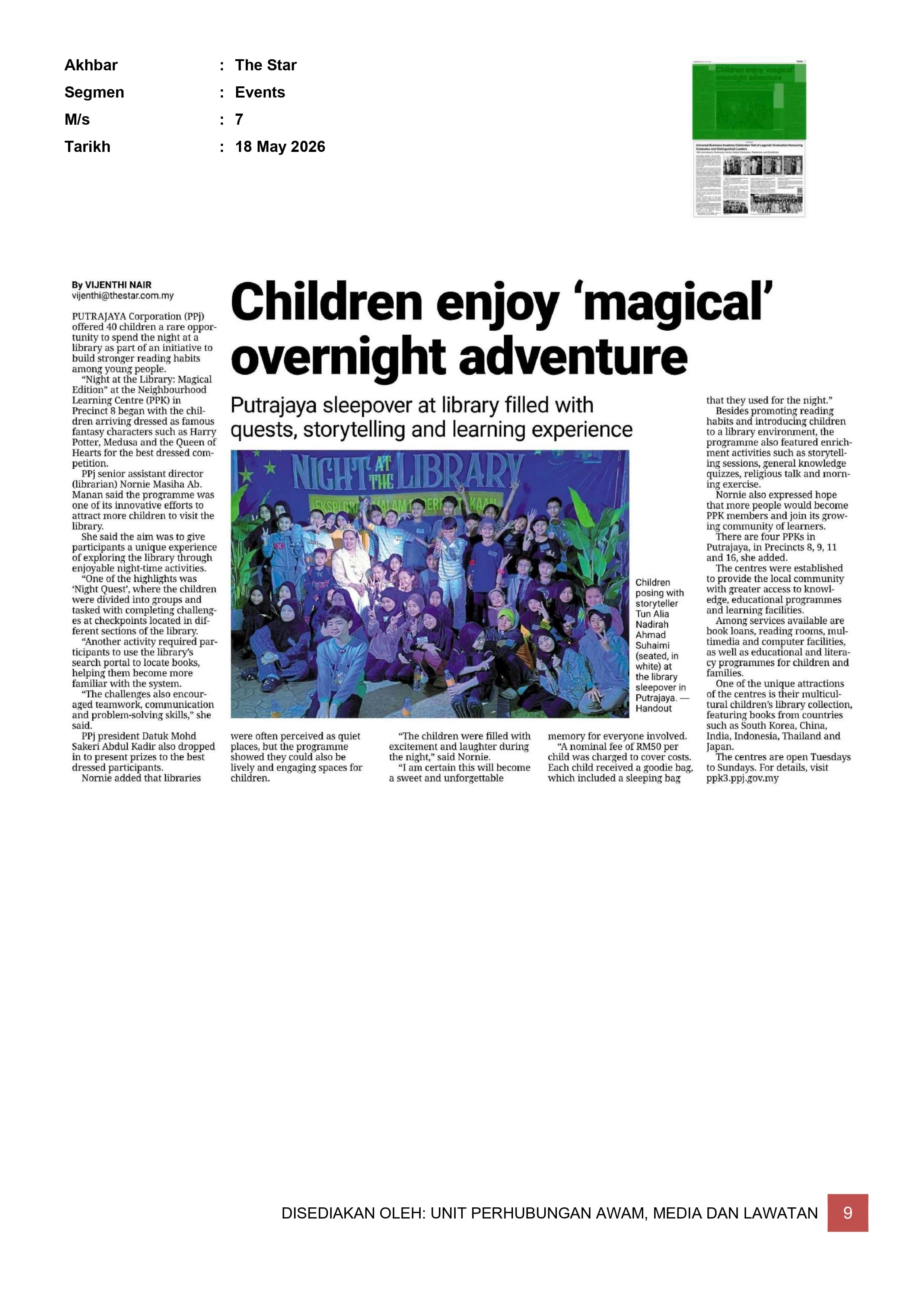 CHILDREN ENJOY  'MAGICAL' OVERNIGHT ADVENTURE
