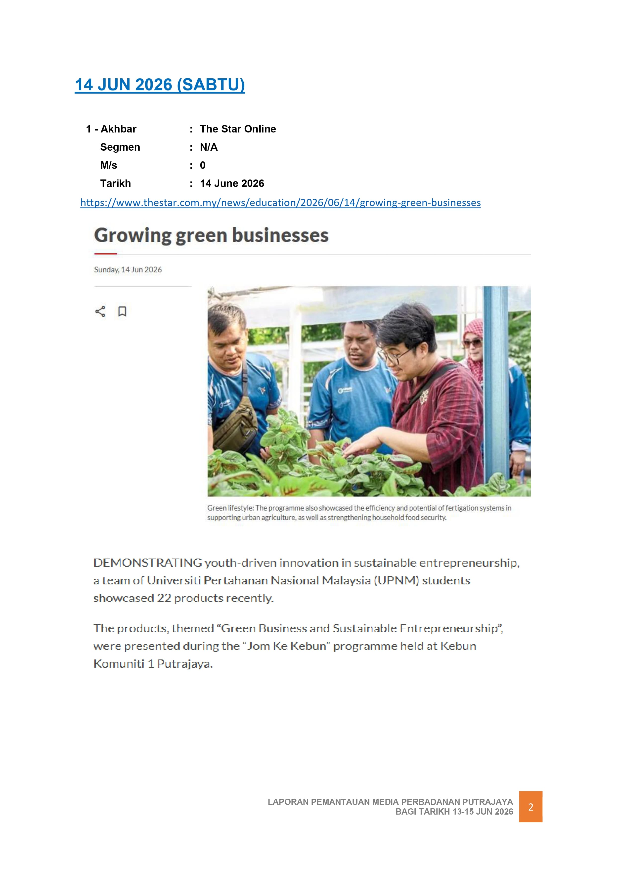 GROWING GREEN BUSINESS