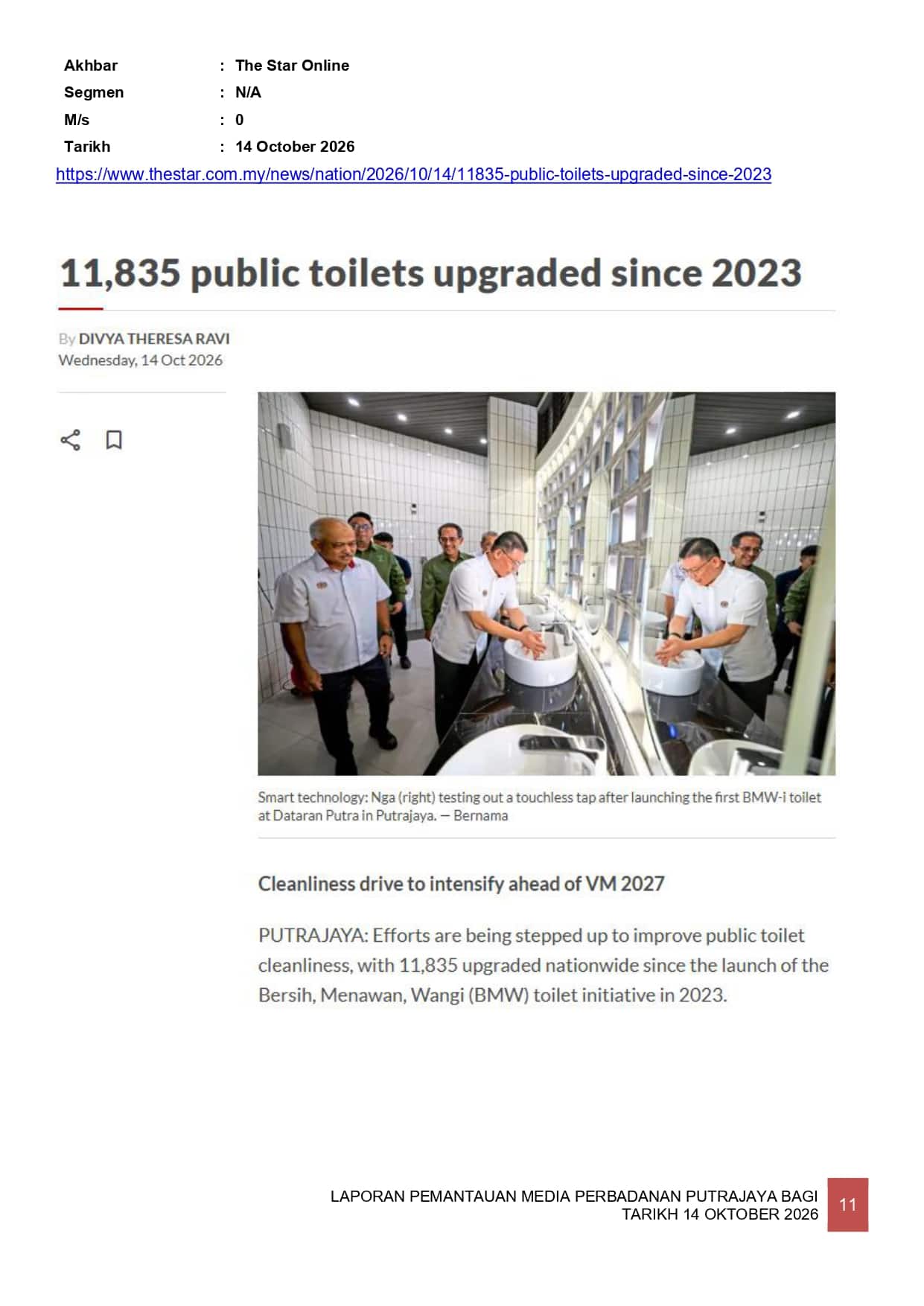 11,835 PUBLIC TOILETS UPGRADED SINCE 2023